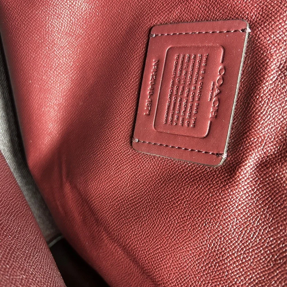 Coach Mollie Tote Red Apple Pebbled Leather Bag 1671